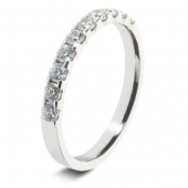 9ct White 0.50ct Brilliant HSI Diamond Eternity Ring - 3.3mm Band - Claw Set 9ct White 0.50ct Brilliant HSI Diamond Eternity Ring - 3.3mm Band - Claw Set